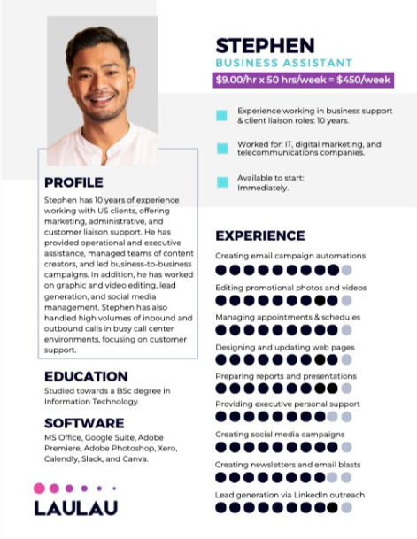 Stephen, Business Assistant with 10 years of experience